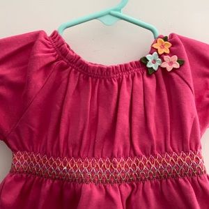 6-12 *vintage* Gymboree pink smocked swing top and corduroy pants new old stock